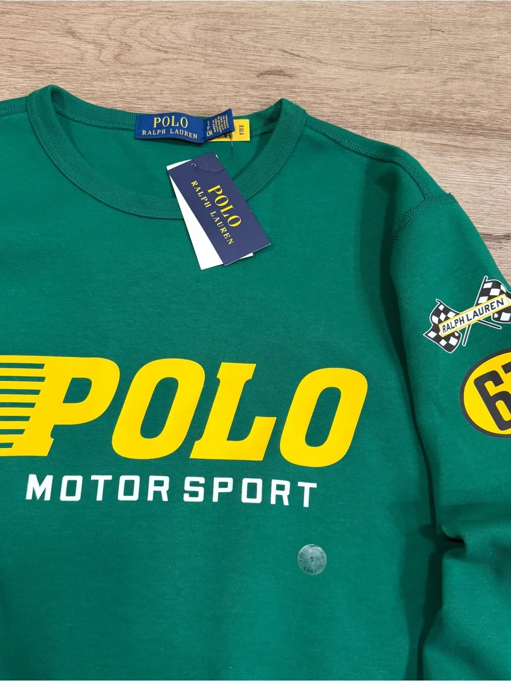 Polo Ralph Lauren Men's Double Knit RL 67 Motorsport Racing Sweatshirt Small